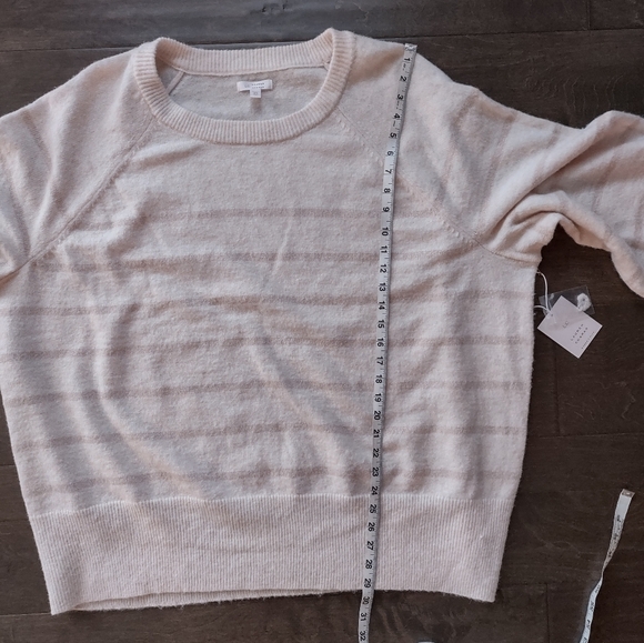 LC Lauren Conrad Metallic Striped Round Neck Sweater NWT - Picture 13 of 14
